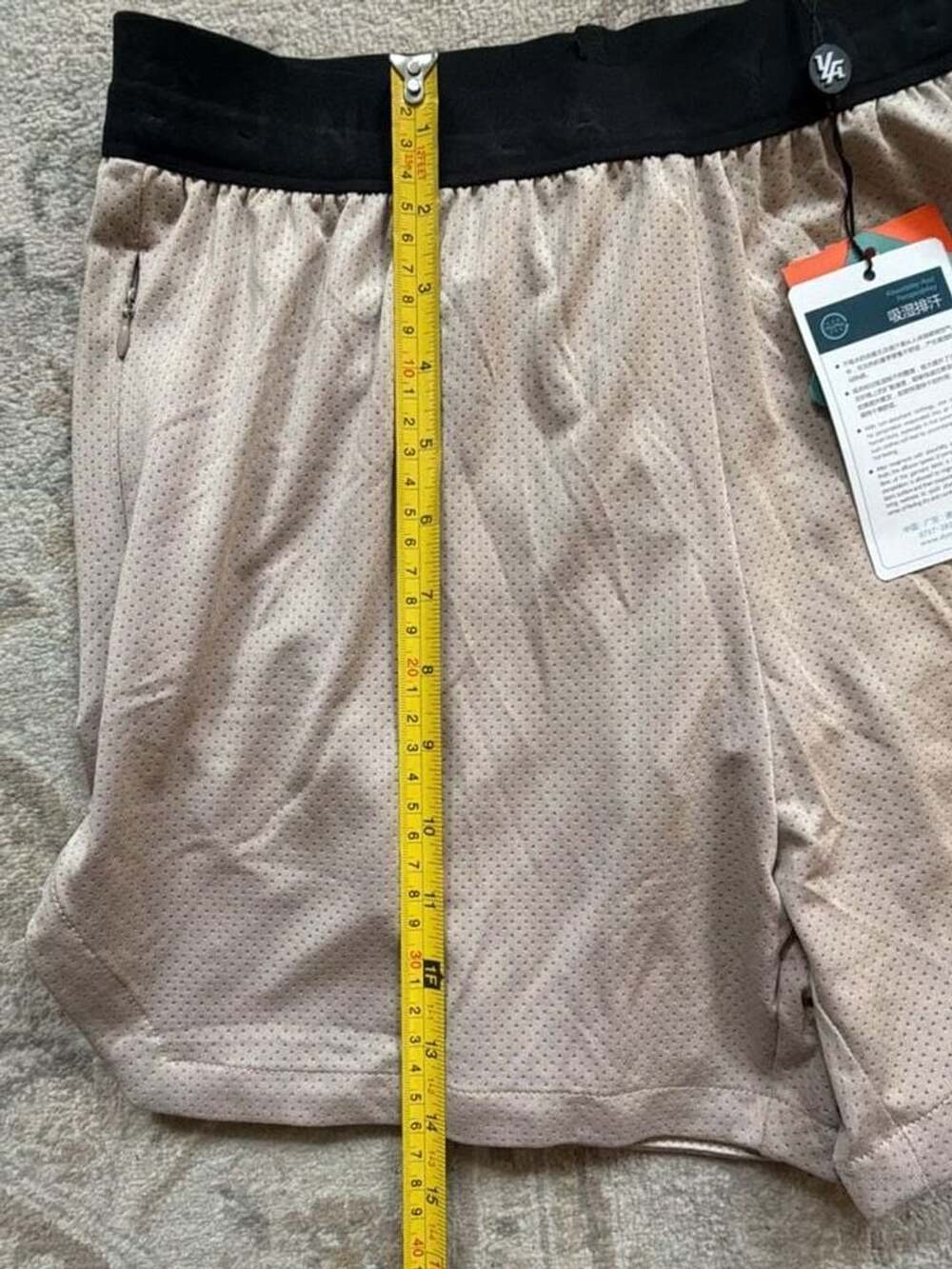 YoungLA 0795 Mesh Shorts Size S Beige Reversible Gym Athletic